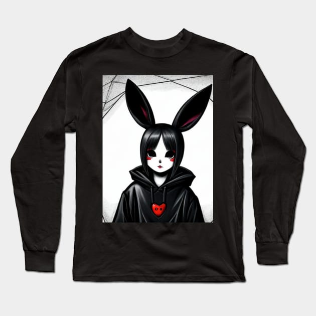 Bunny anime girl Long Sleeve T-Shirt by Skandynavia Cora